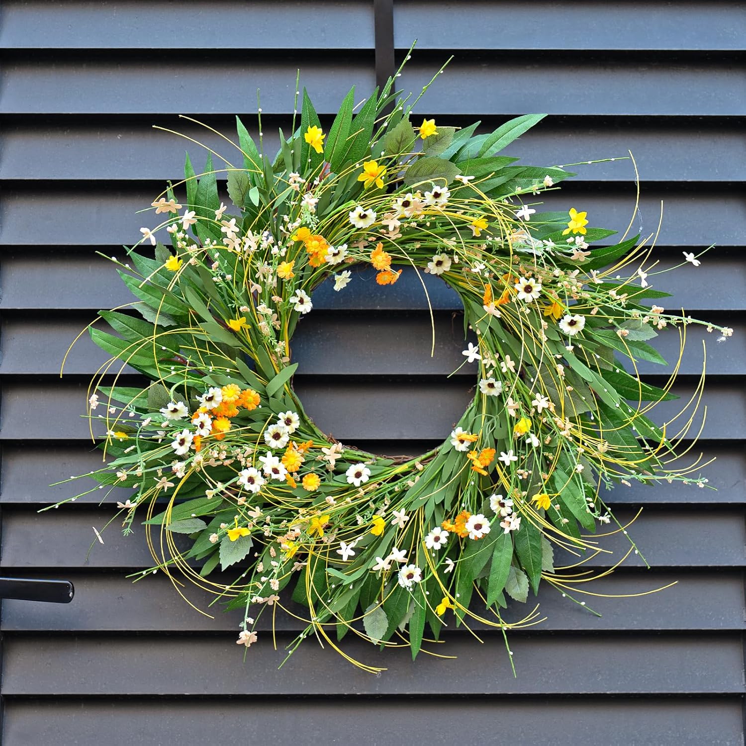 Soomeir Spring Green Wreath for Front Door
