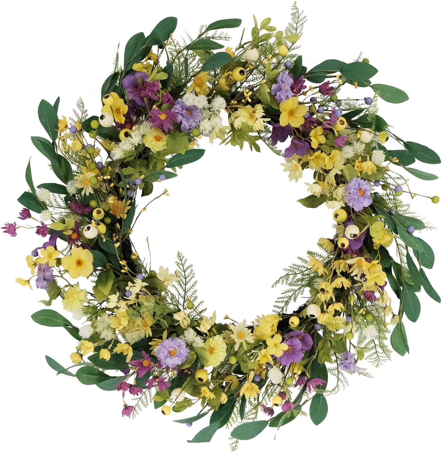 Puleo International 30 Inch Artificial Floral Door Wreath