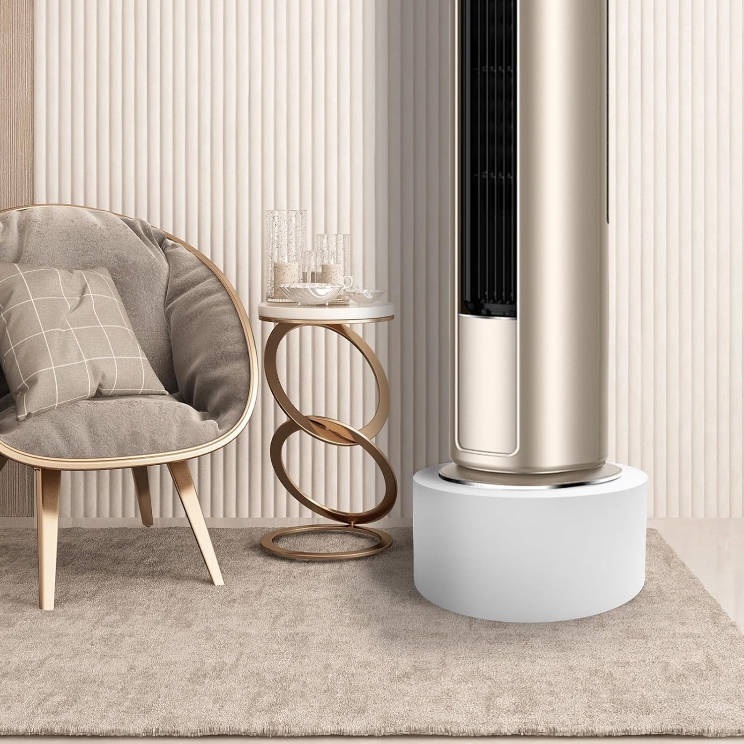 Jueraori Round Display Pedestal Stand for Jewelry and Makeup