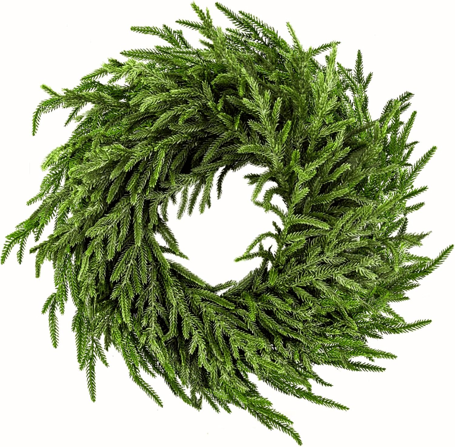 ENVEN 24 Inch Norfolk Pine Artificial Wreath