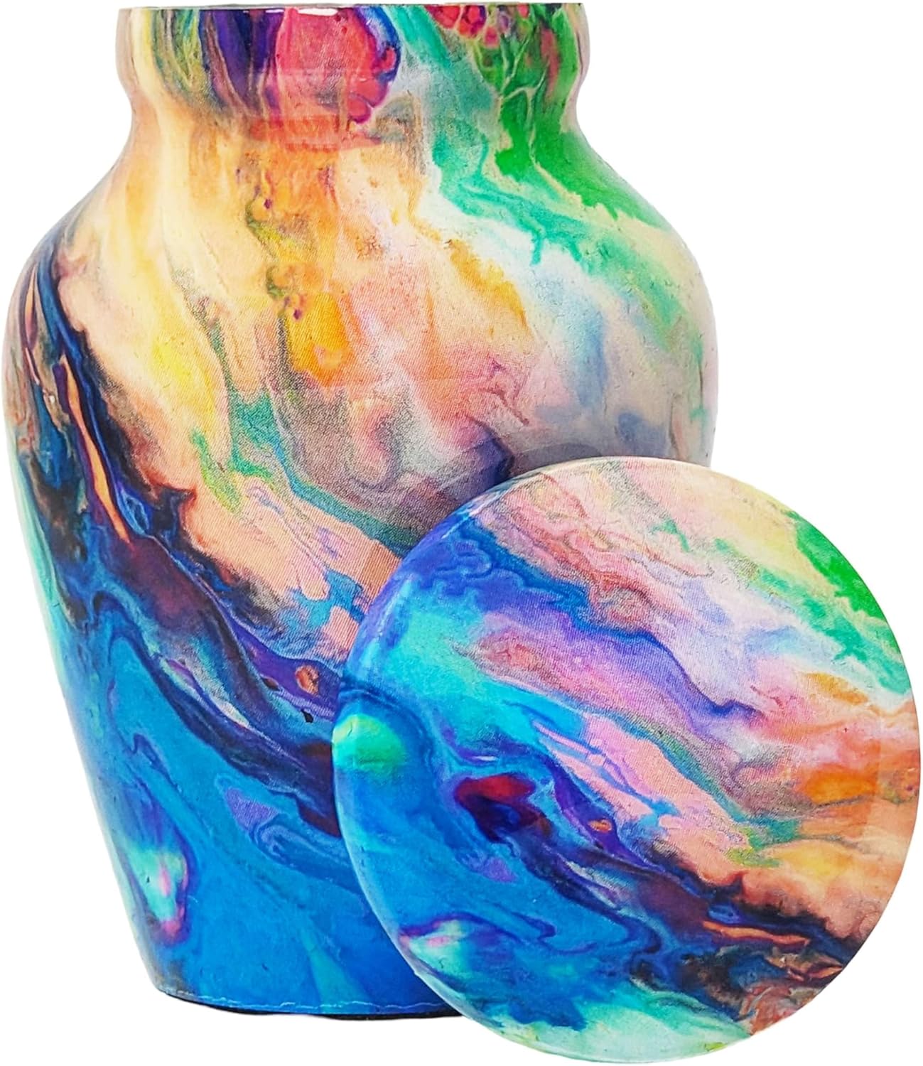 Ample Cremation Urns Handcrafted Memorial Urn with Secure Lid