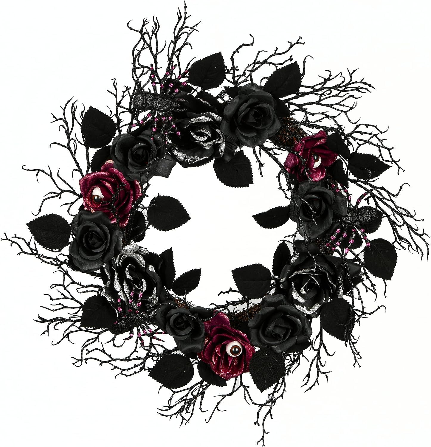 National Tree Company Artificial Spooky Wreath 22 Inches