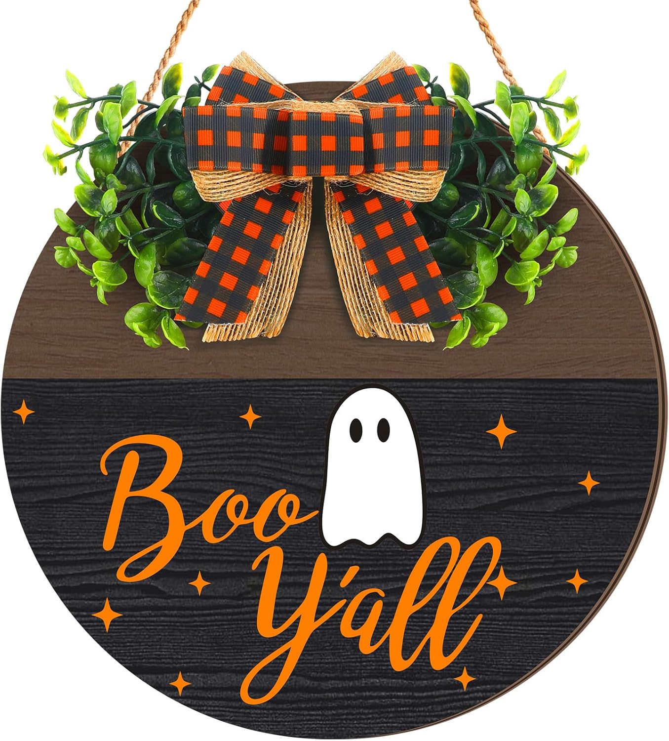 Halloween Wooden Ghost Sign Front Door Decor