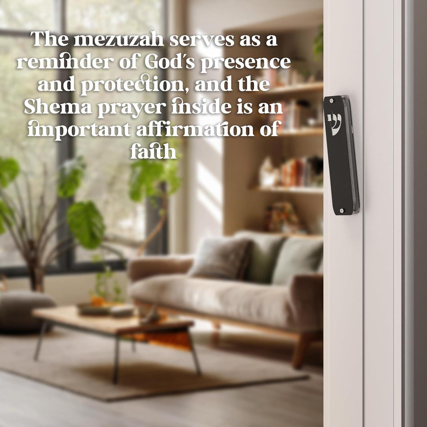 TYLDUM Mezuzah Case Clear Black with Silver