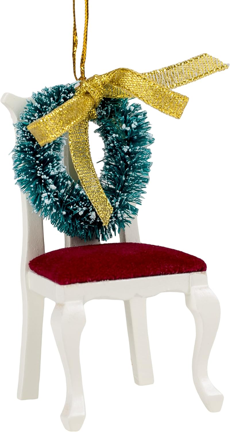 Roman Inc Chair with Wreath Memorial Ornament
