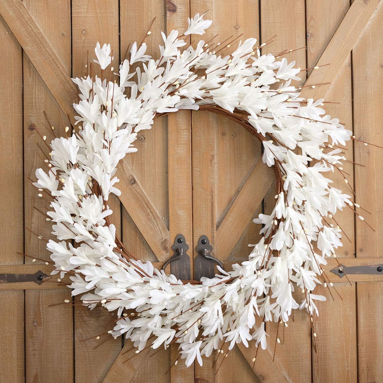 Bibelot 20 Inch Artificial Forsythia Flower Wreath