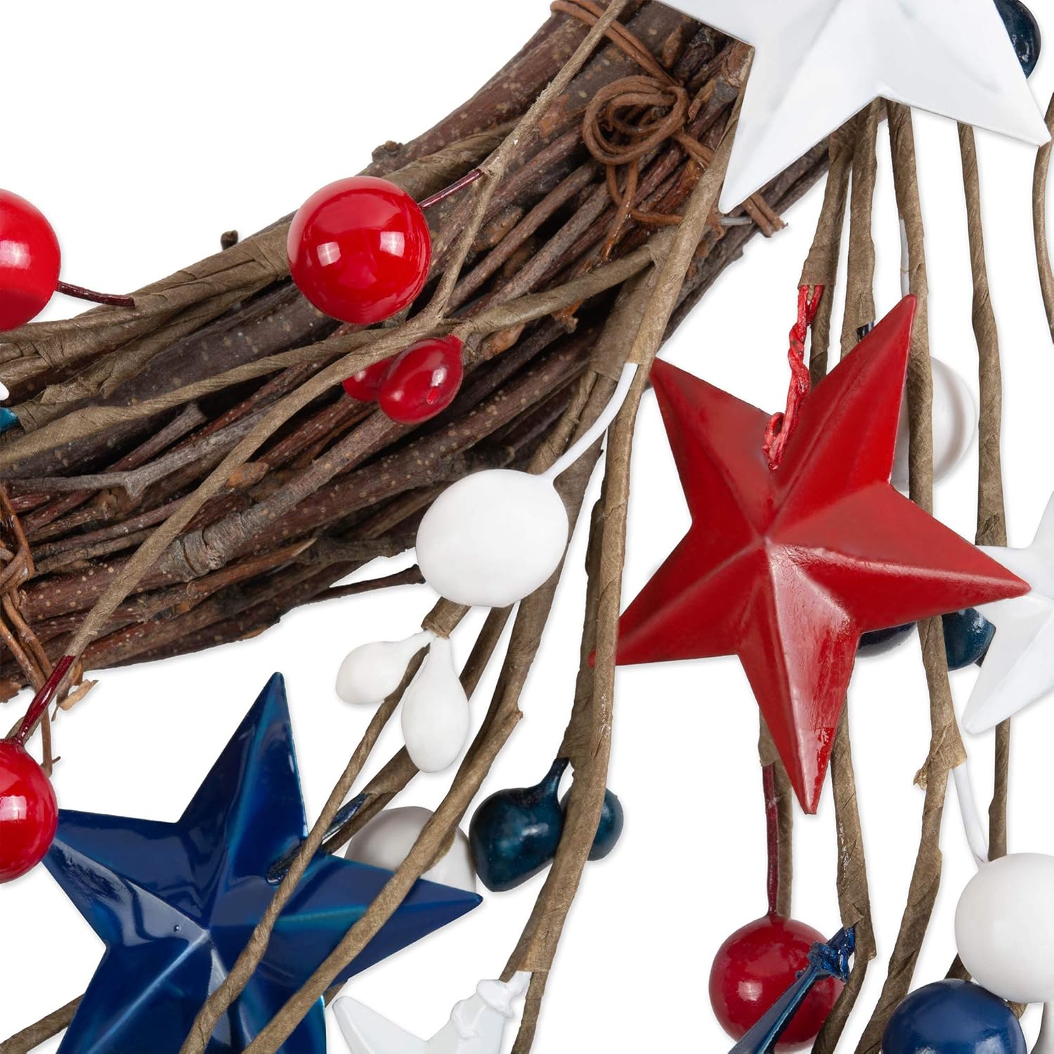 DII 4th of July Patriotic Wreath 20 Inches