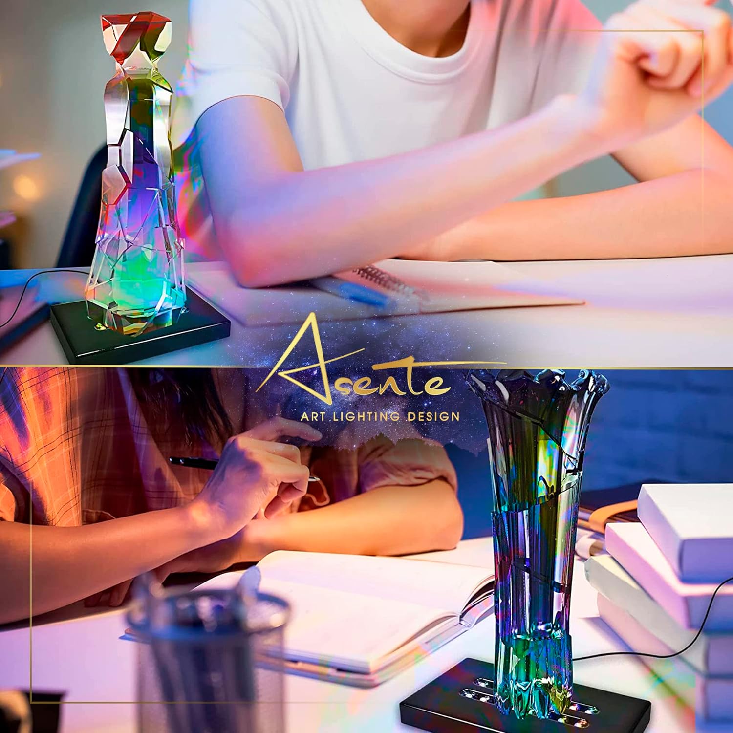 4 LED Display Base for Glass Art and Crystals