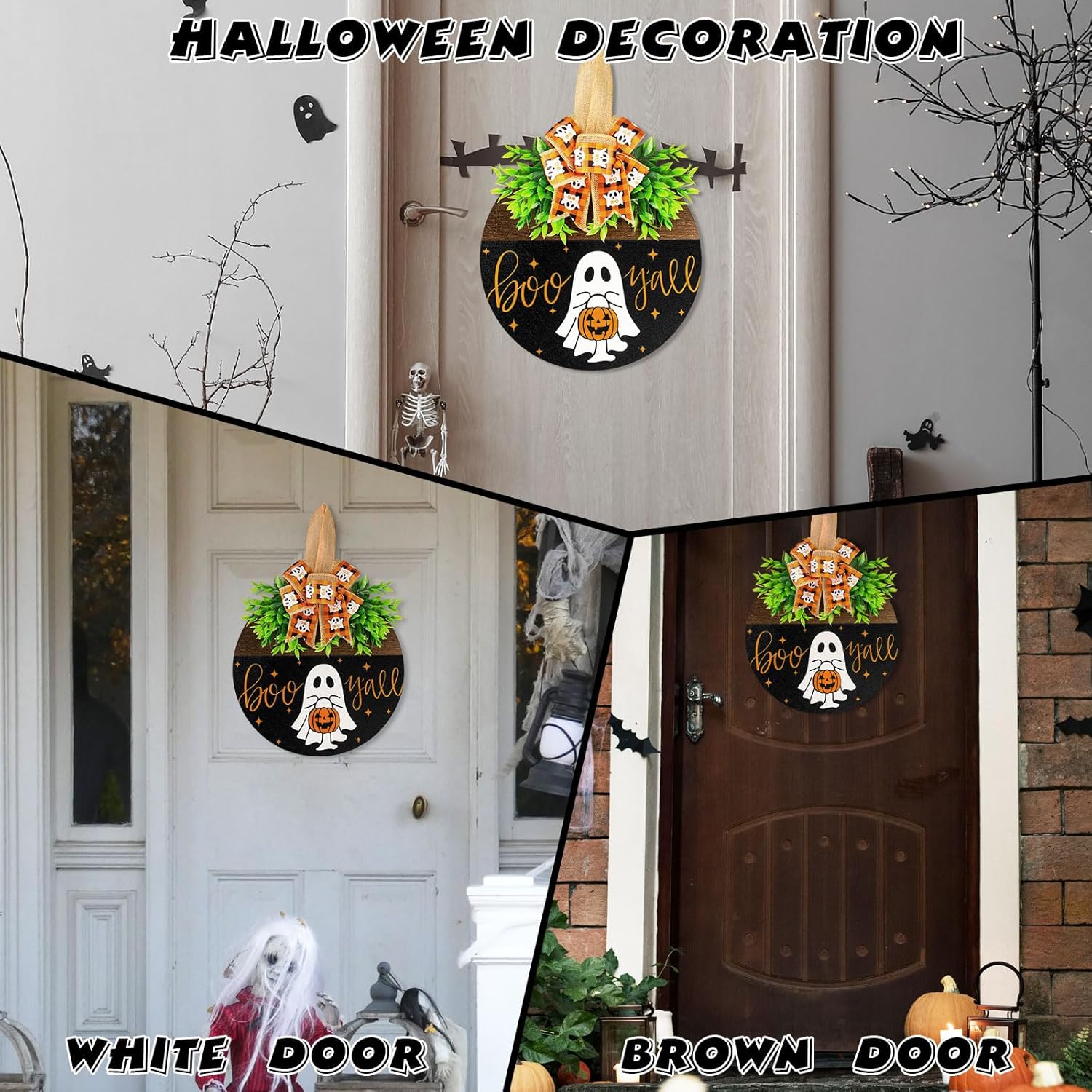 Denylo Pro Halloween Wood Welcome Sign
