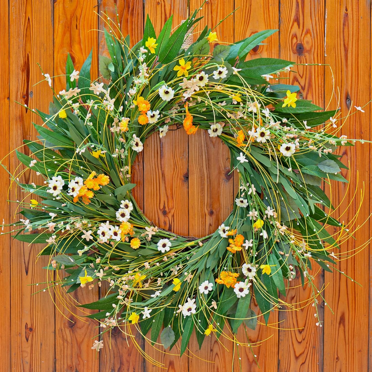 Soomeir Spring Green Wreath for Front Door