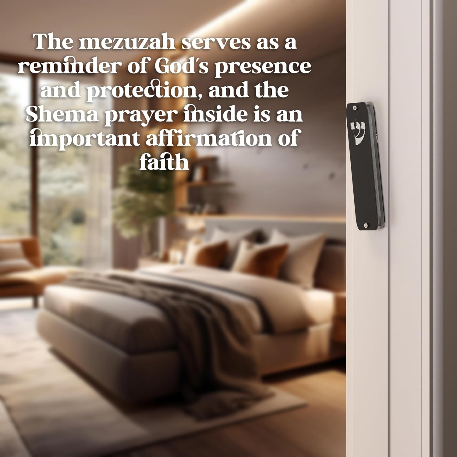 TYLDUM Mezuzah Case Clear Black with Silver