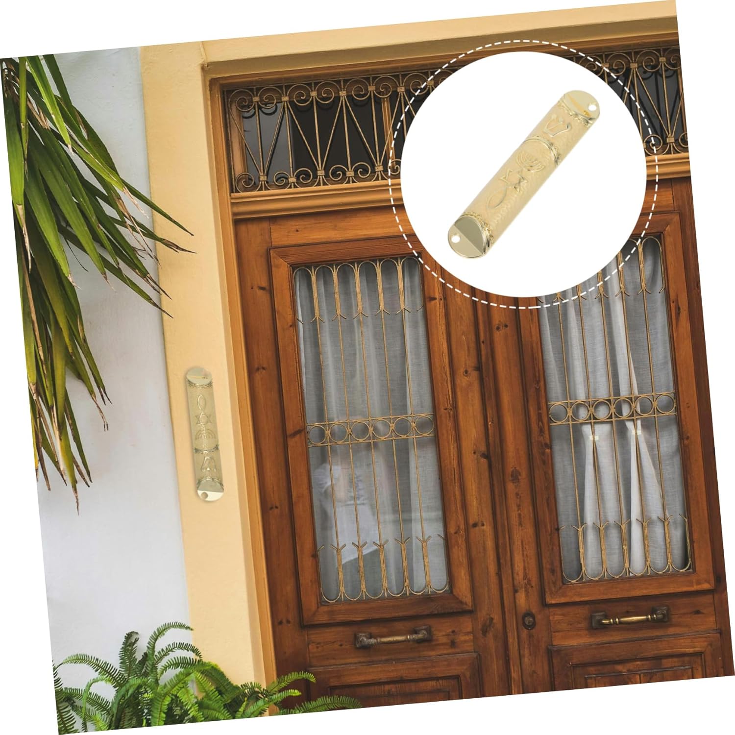 Garneck Metal Mezuzah Scroll for Home Door Decoration