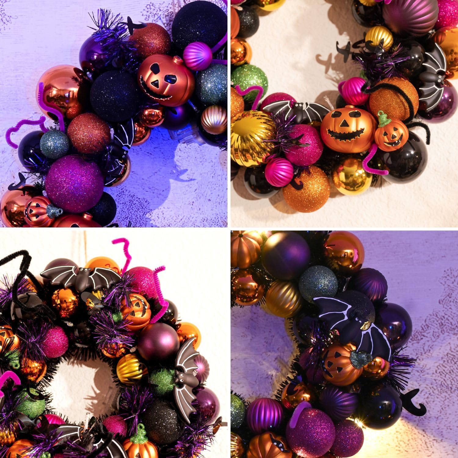 Valery Madelyn Pre-Lit Pumpkin Ball Wreath 12 Inch