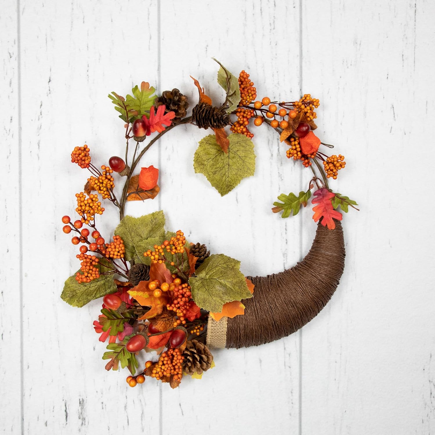 Northlight 20 Inch Autumn Decor Cornucopia Wreath