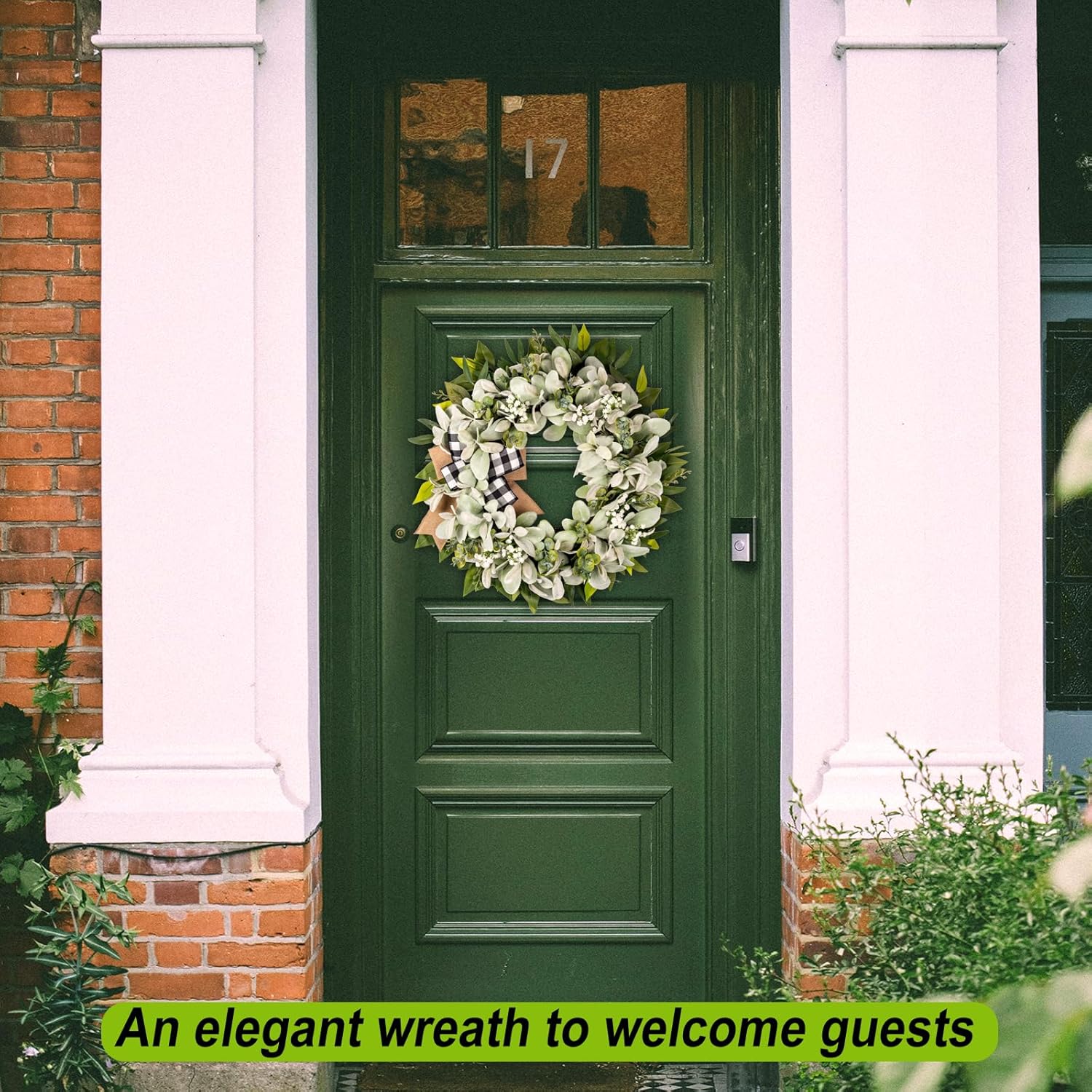 Lambs Ear Eucalyptus Front Door Wreath 20 Inch