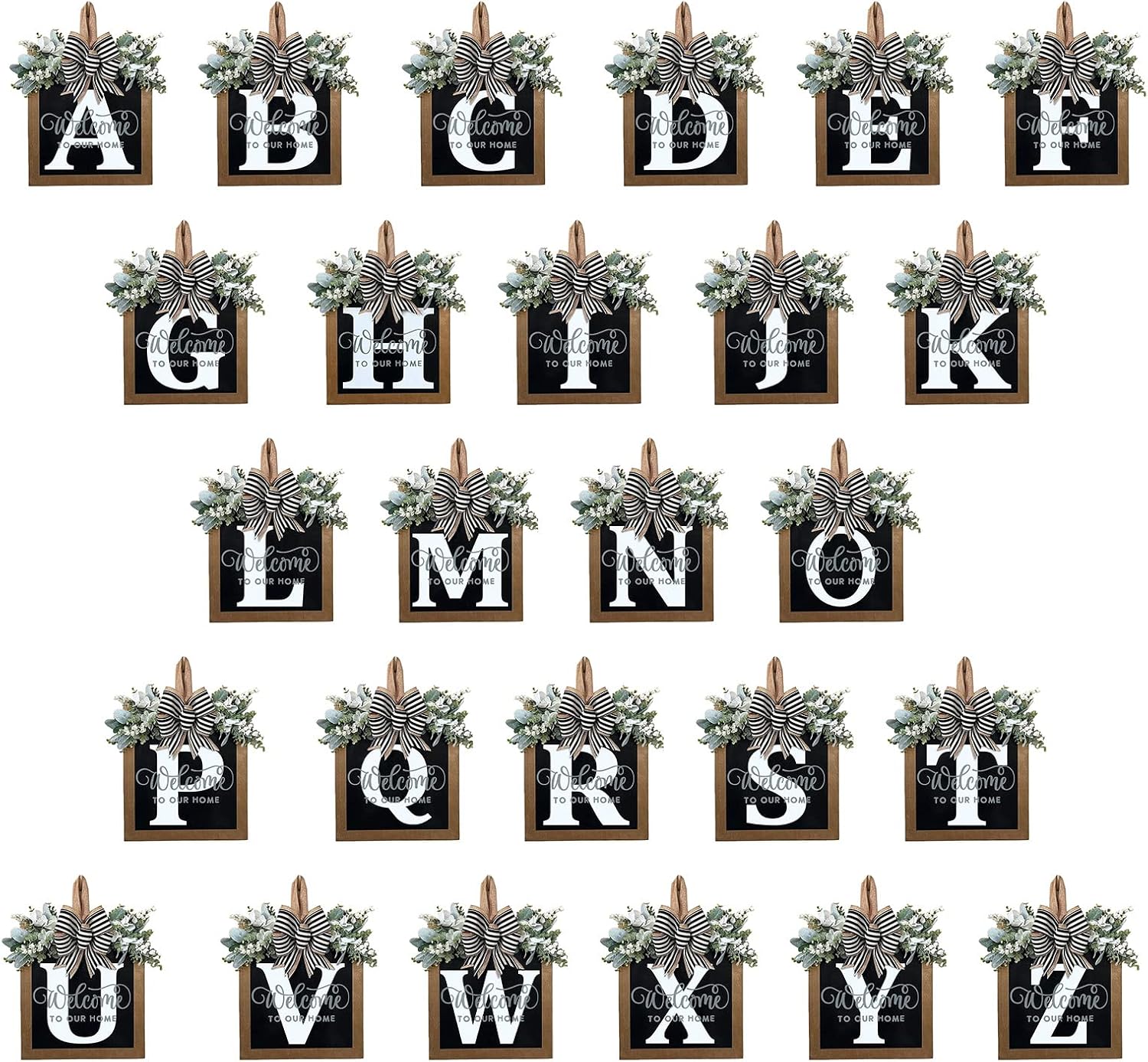 Personalized Initial Wreath for Front Door