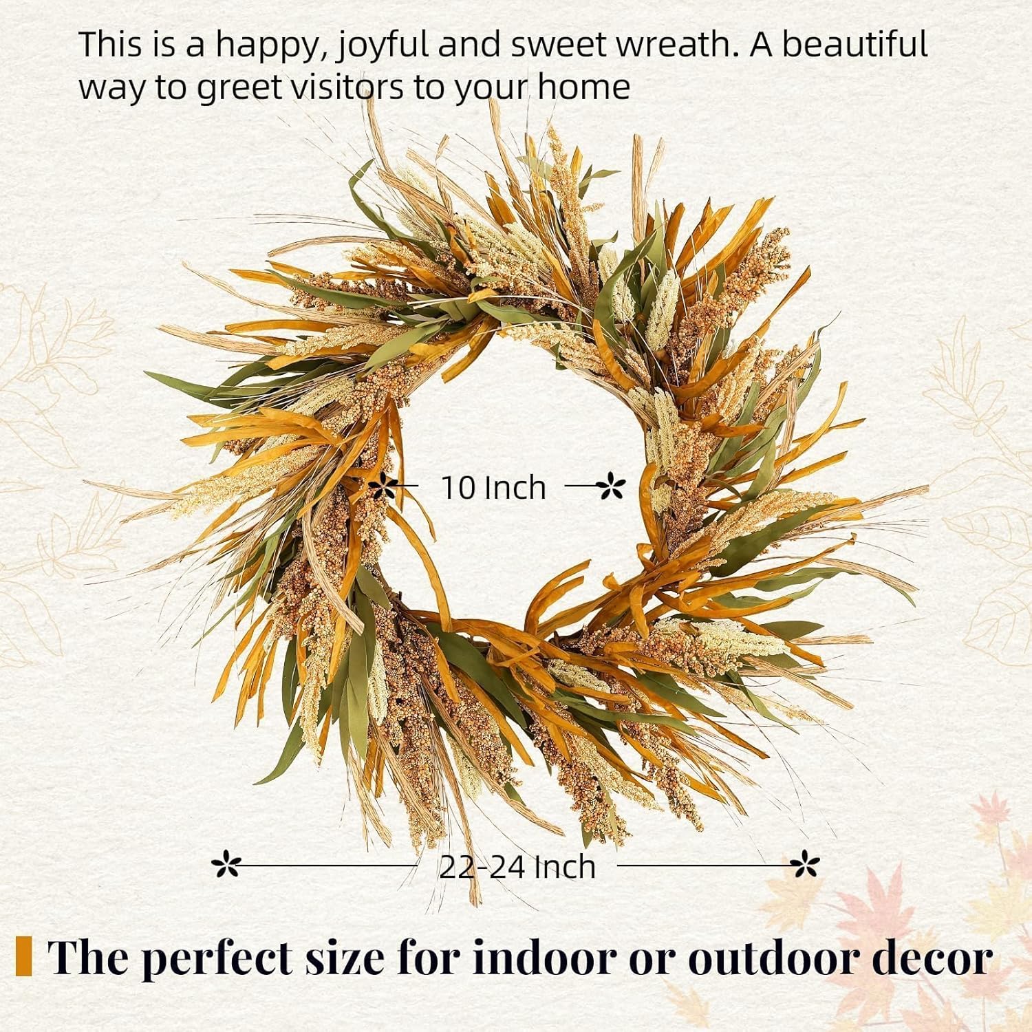 Hometrance Fall Harvest Wreath for Front Door