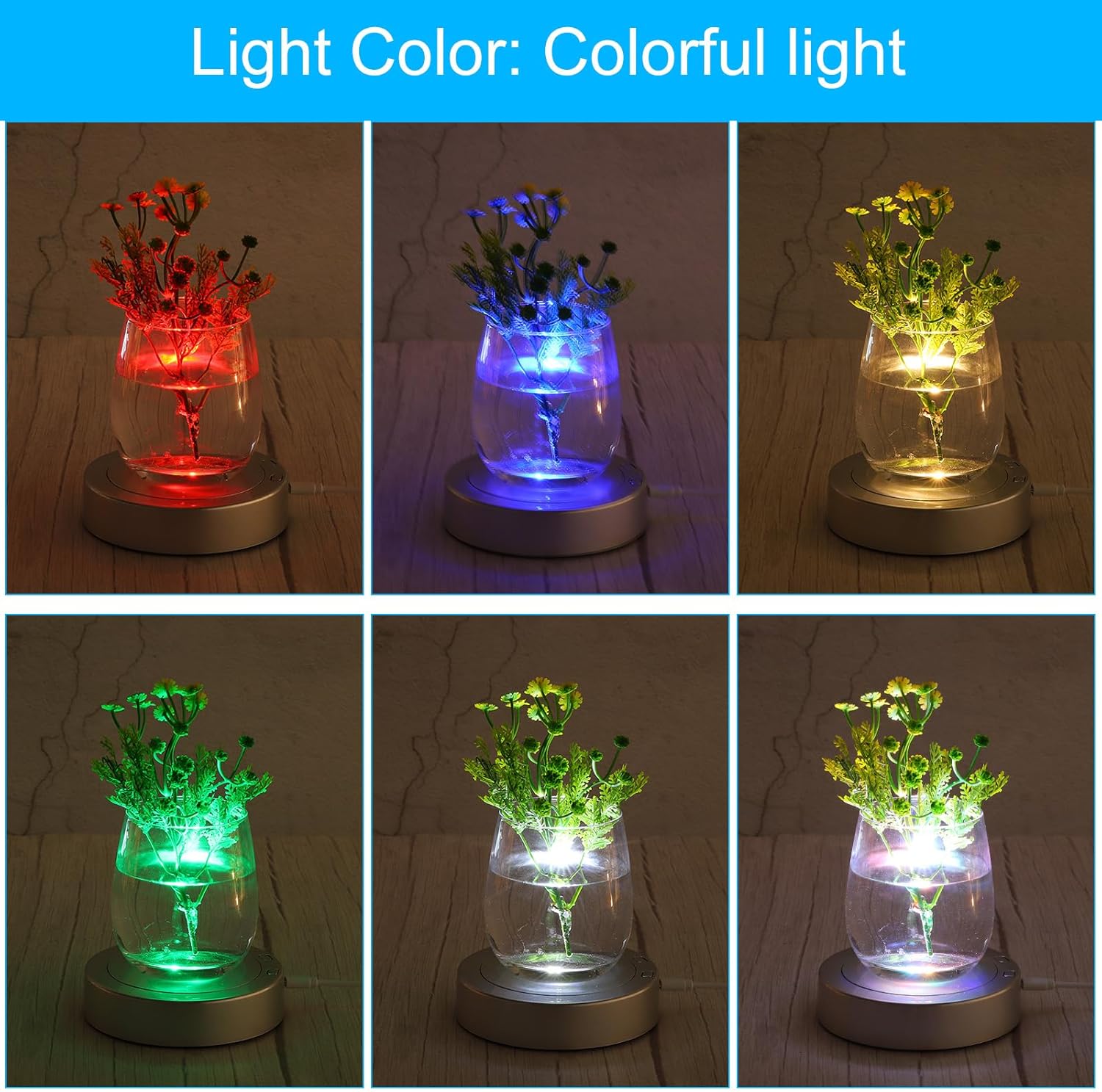 PATIKIL 45 x 35 Rotating Display Stand with LED Light
