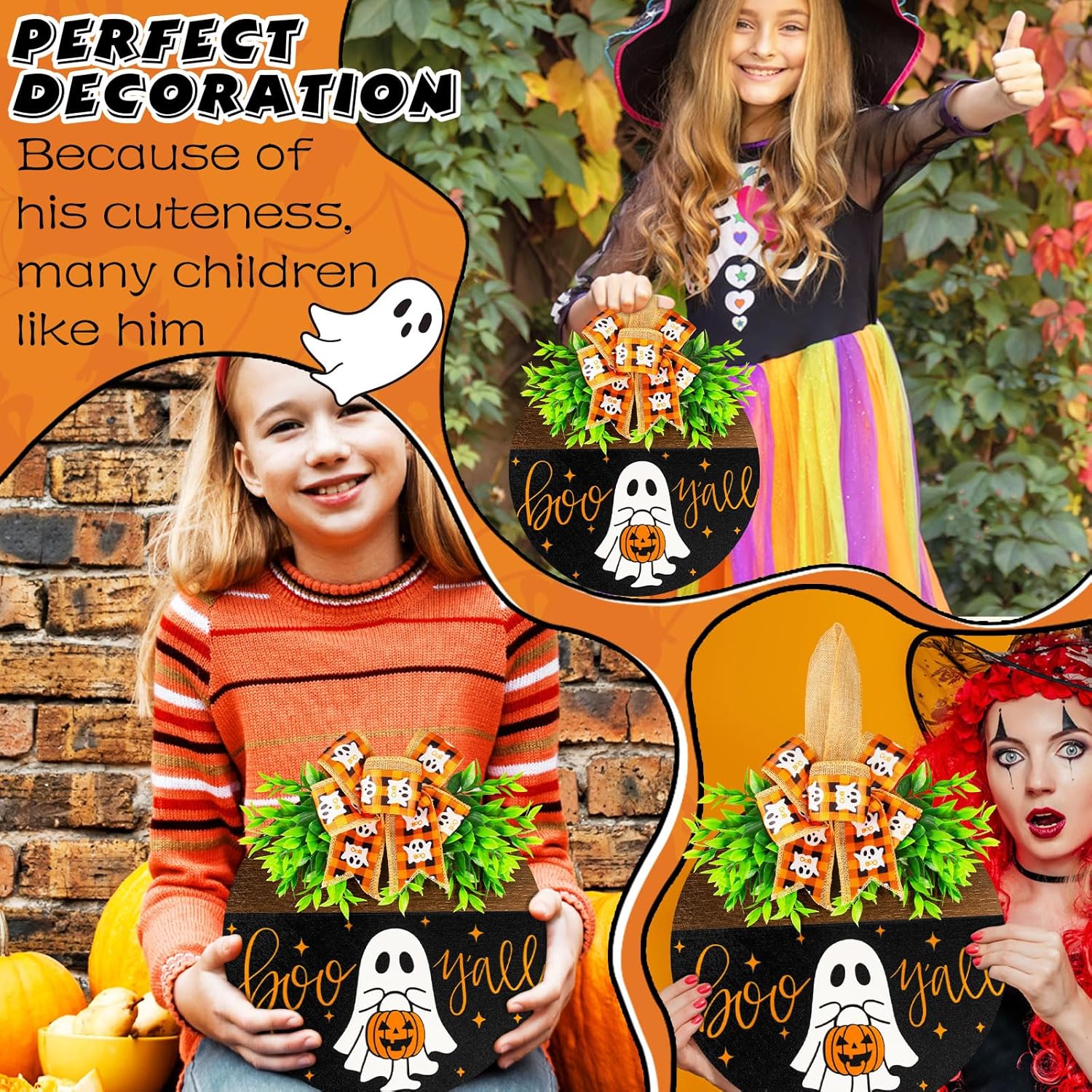 Denylo Pro Halloween Wood Welcome Sign