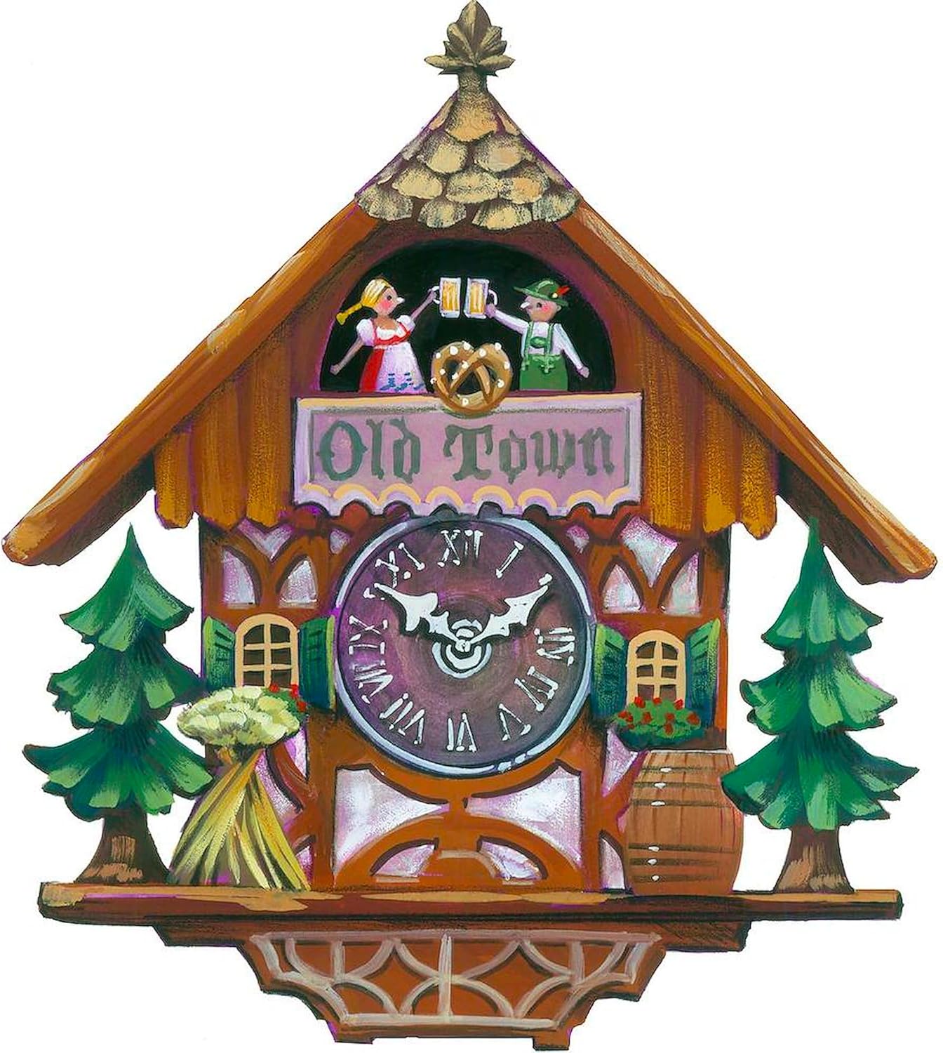 CafePress Cuckoo Clock Round 4 Inch MDF Holiday Ornament