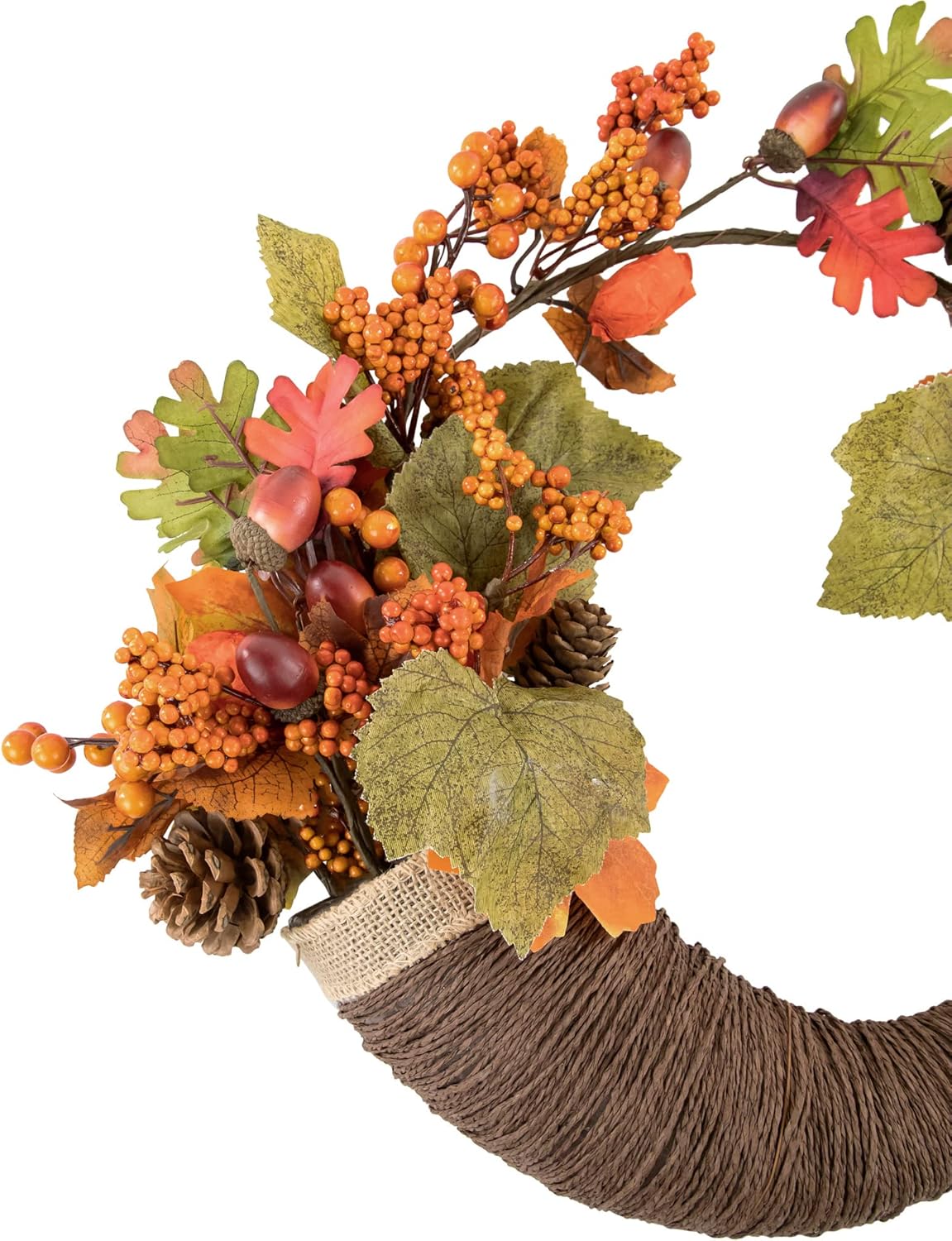 Northlight 20 Inch Autumn Decor Cornucopia Wreath
