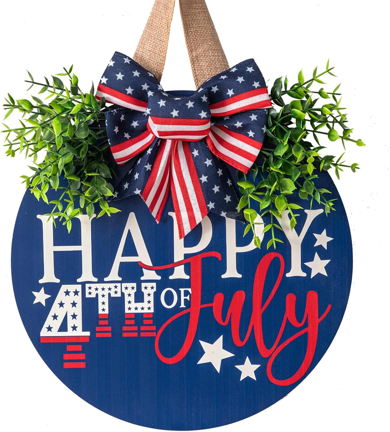 4th of July Patriotic Wooden Door Wreath