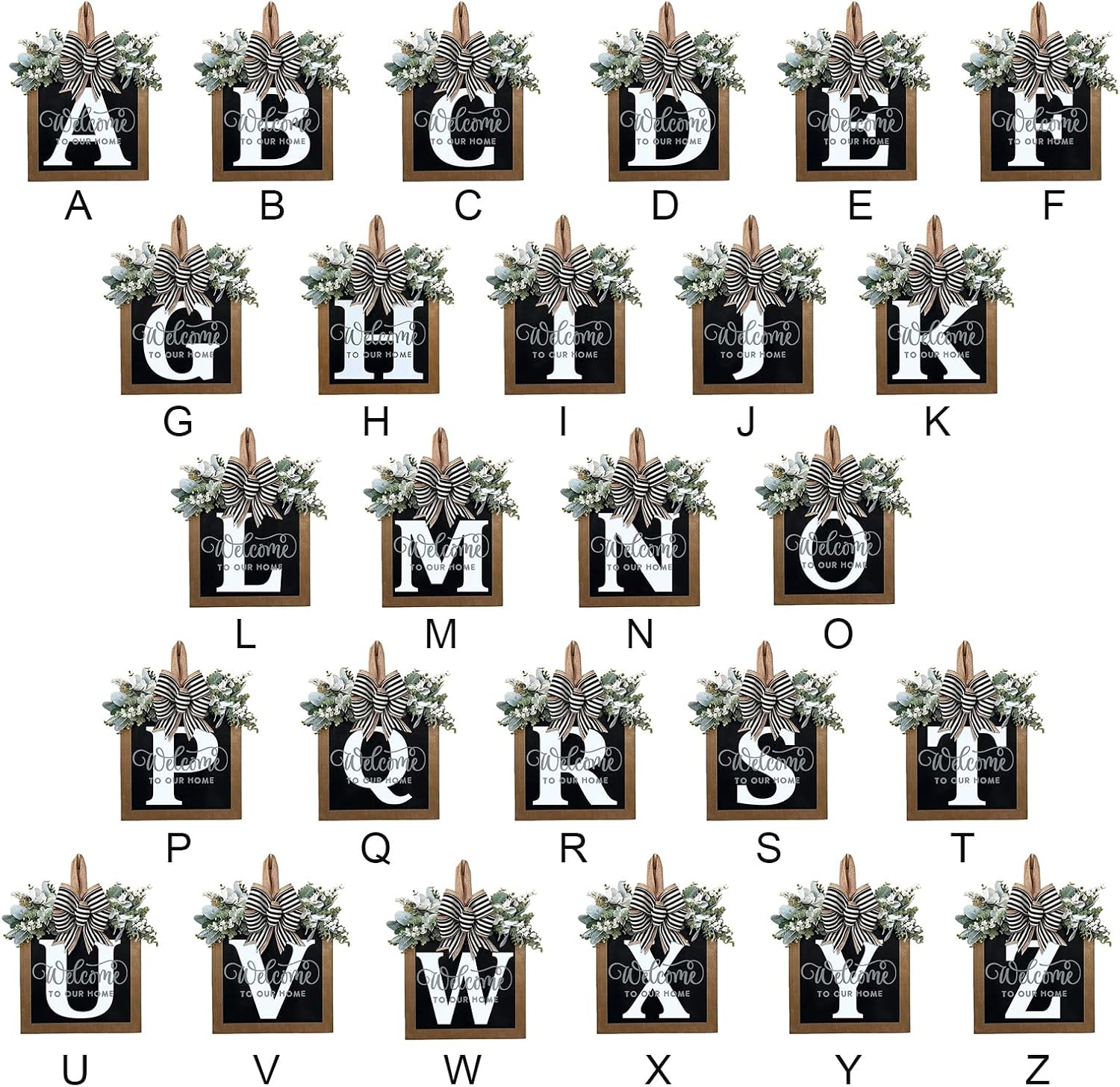 Personalized Initial Wreath for Front Door