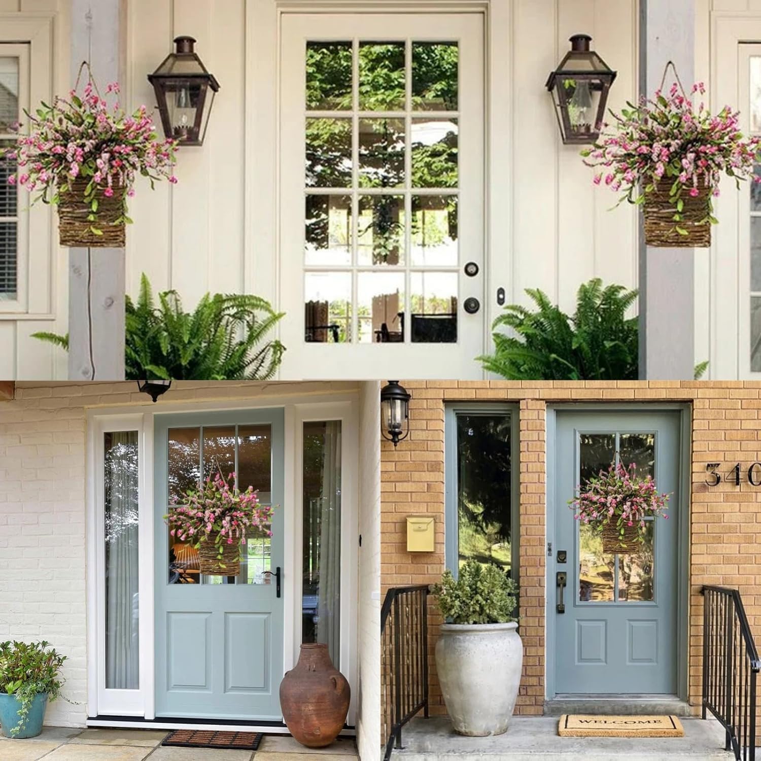 Manutox Hydrangea Door Wreath Basket Decor