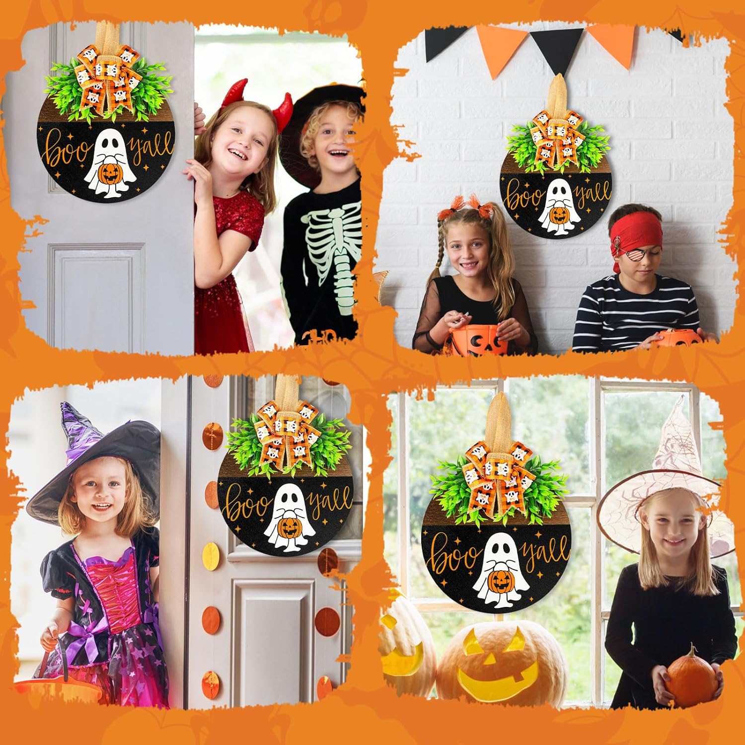Denylo Pro Halloween Wood Welcome Sign