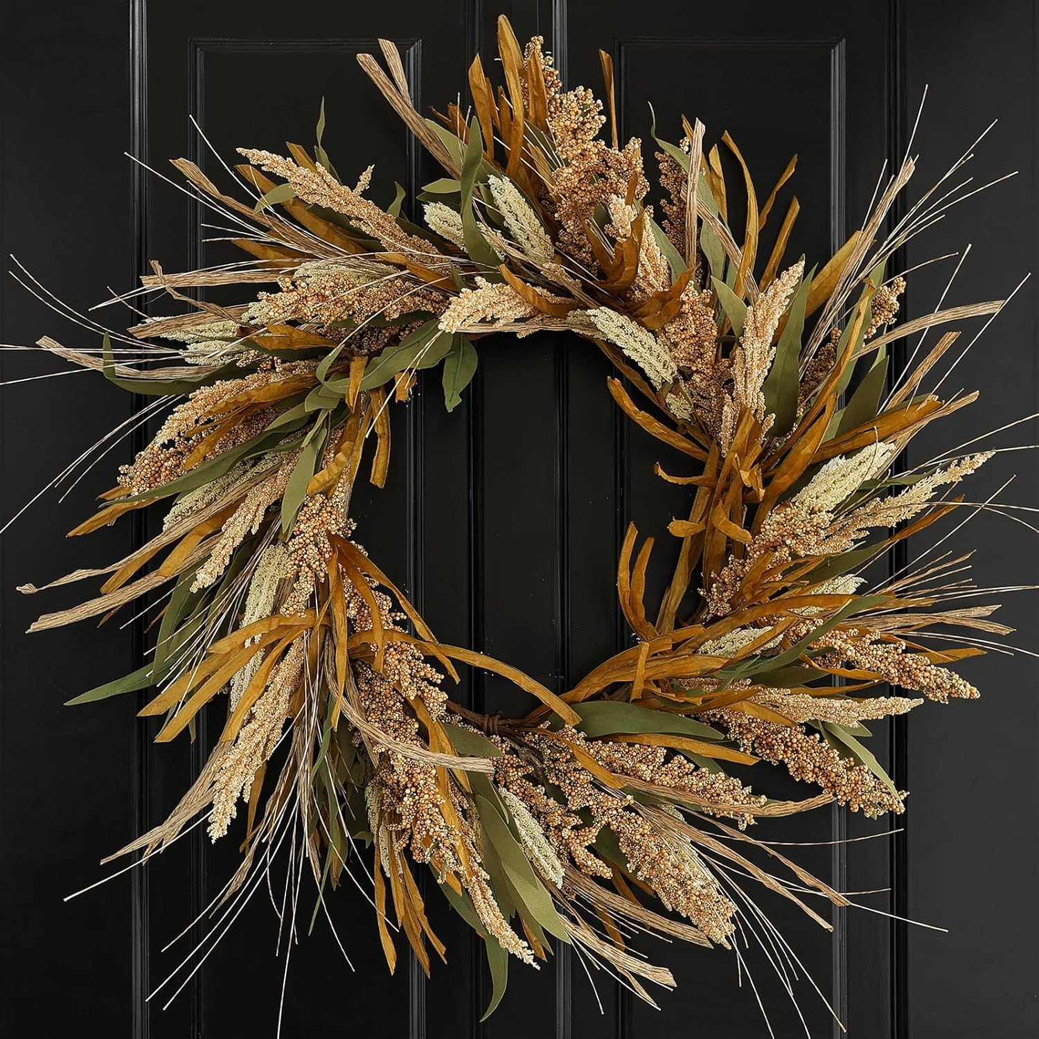 Hometrance Fall Harvest Wreath for Front Door