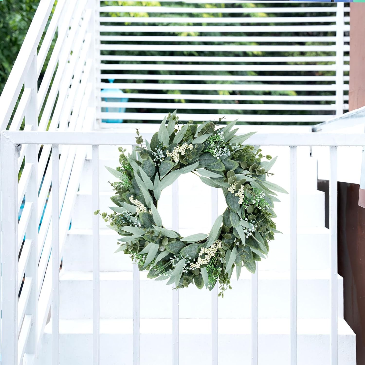 26 Inch Eucalyptus Wreath Artificial Greenery