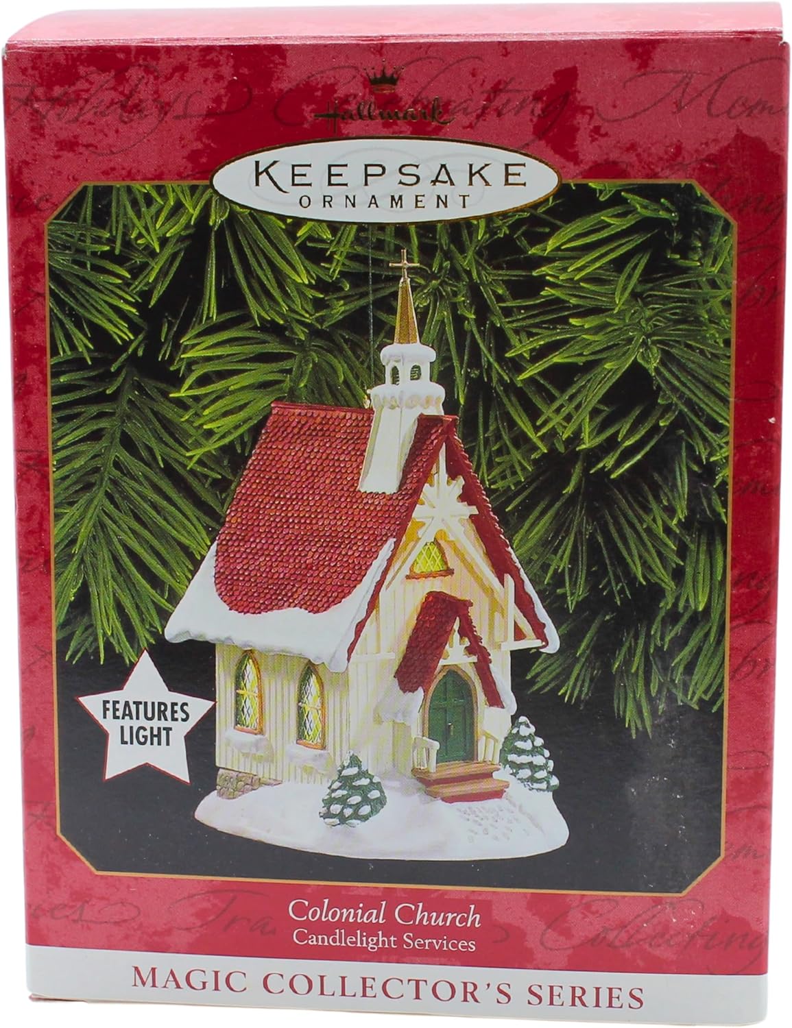 Hallmark 1999 Colonial Church Ornament Light Feature