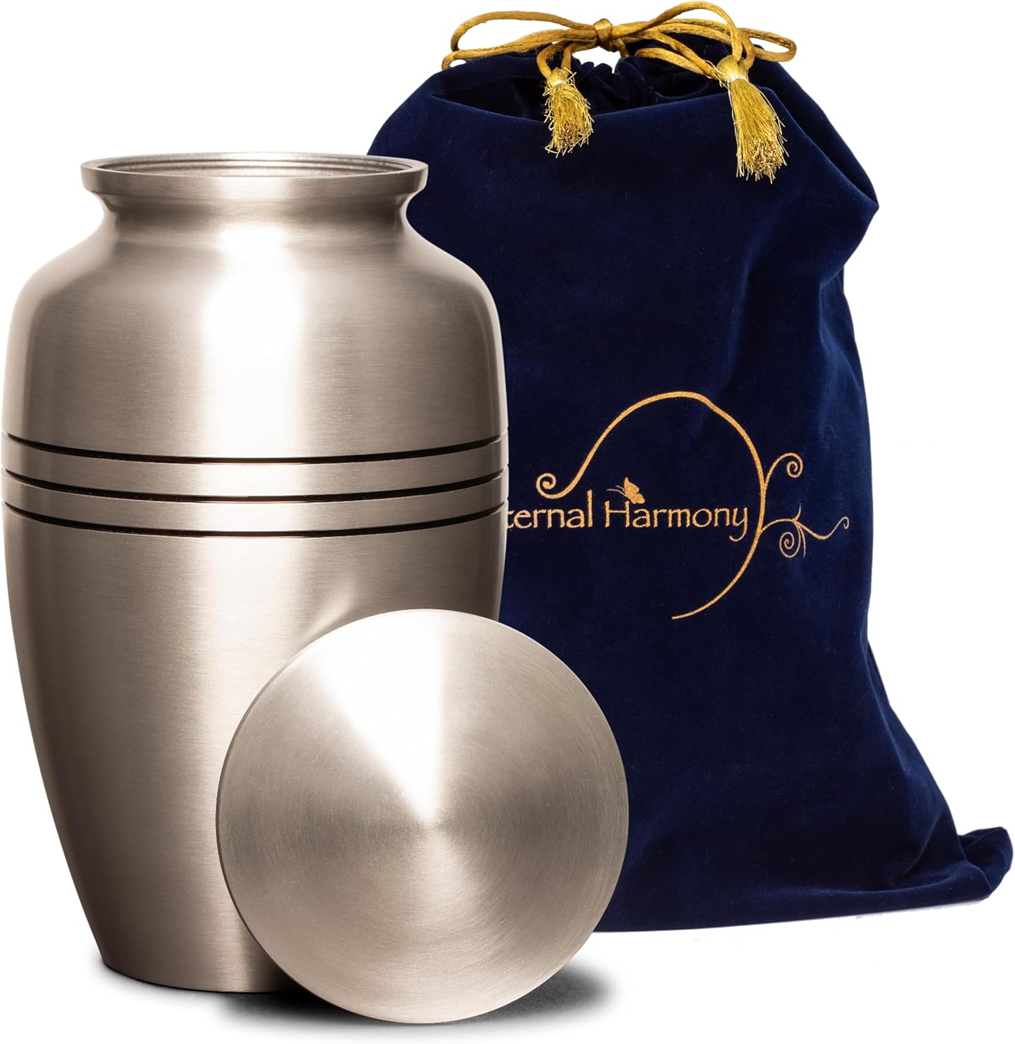 Eternal Harmony Large Silver Urn for Ashes