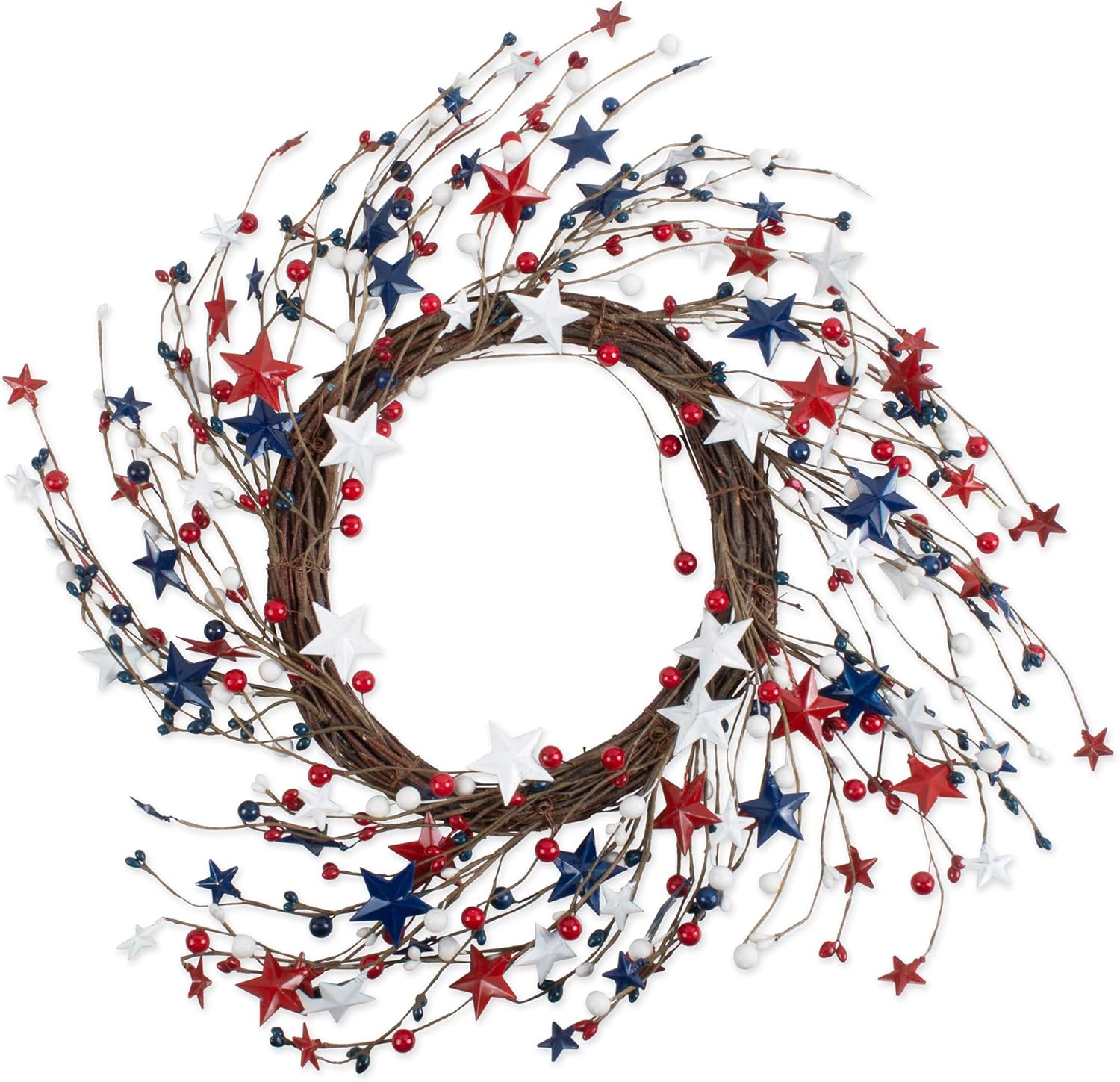 DII 4th of July Patriotic Wreath 20 Inches