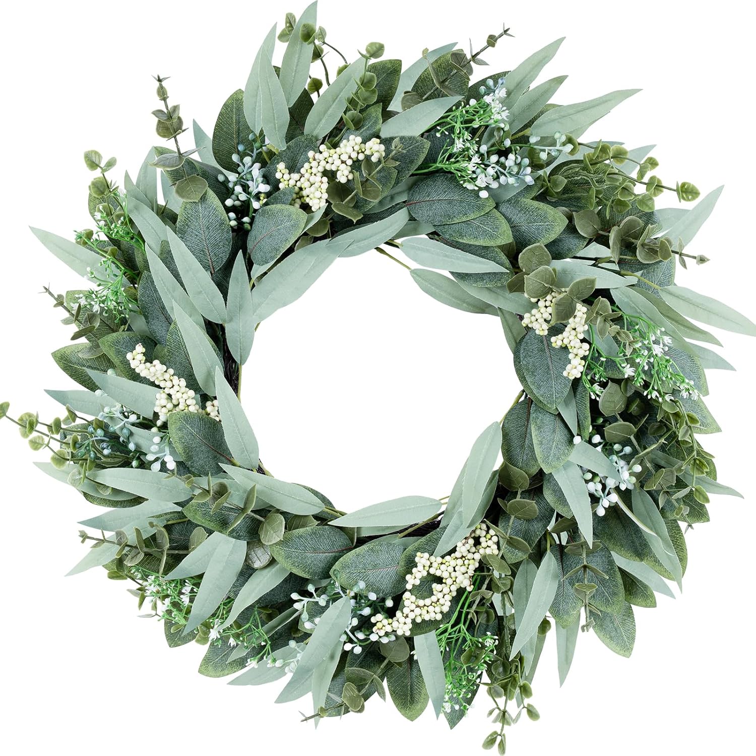 26 Inch Eucalyptus Wreath Artificial Greenery