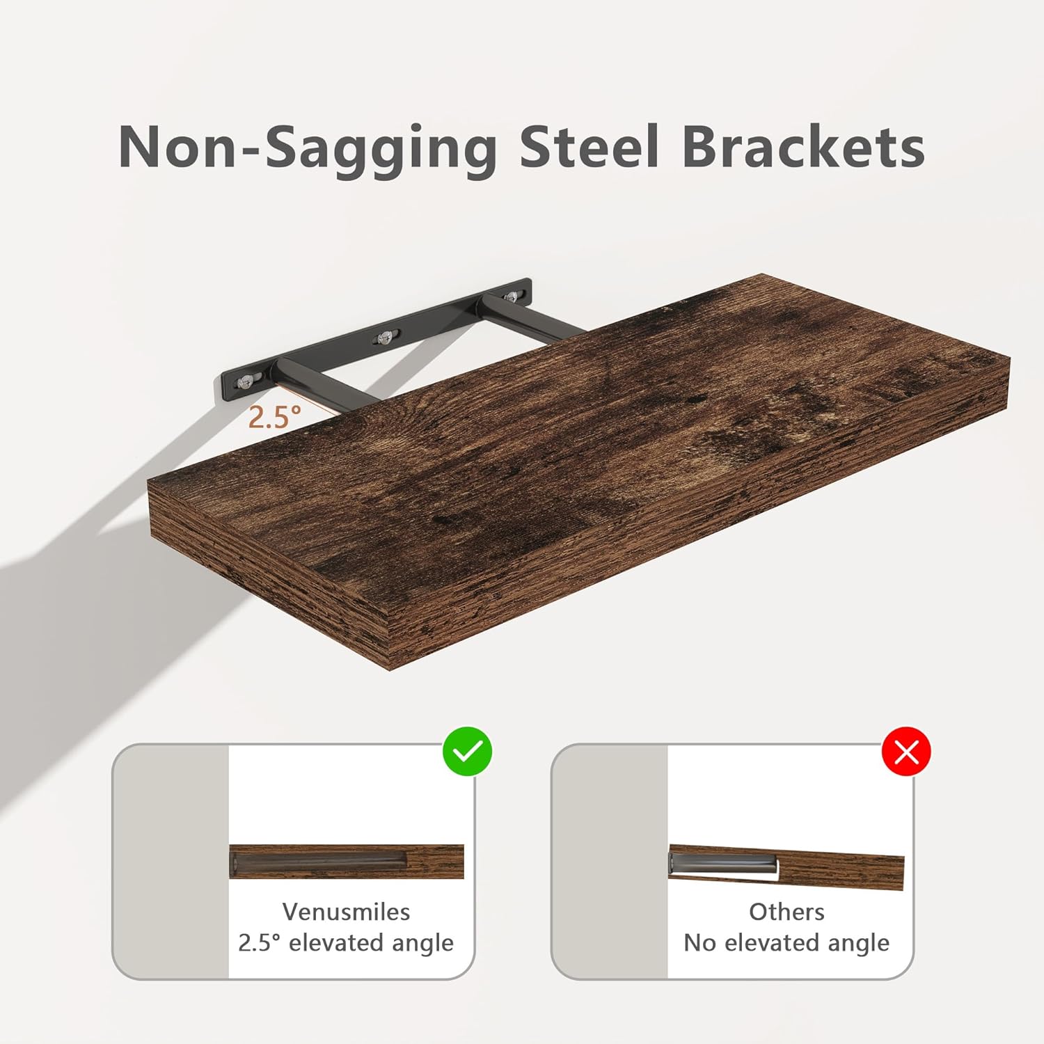 Invisible Bracket Floating Shelves for Wall