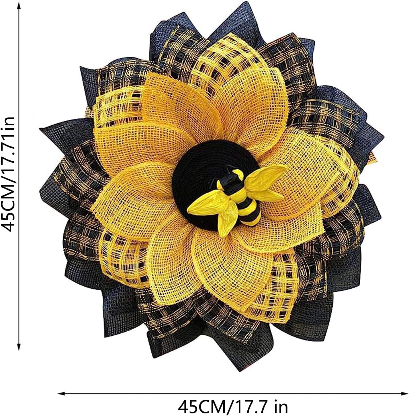 Summer Bee Wreath for Front Door