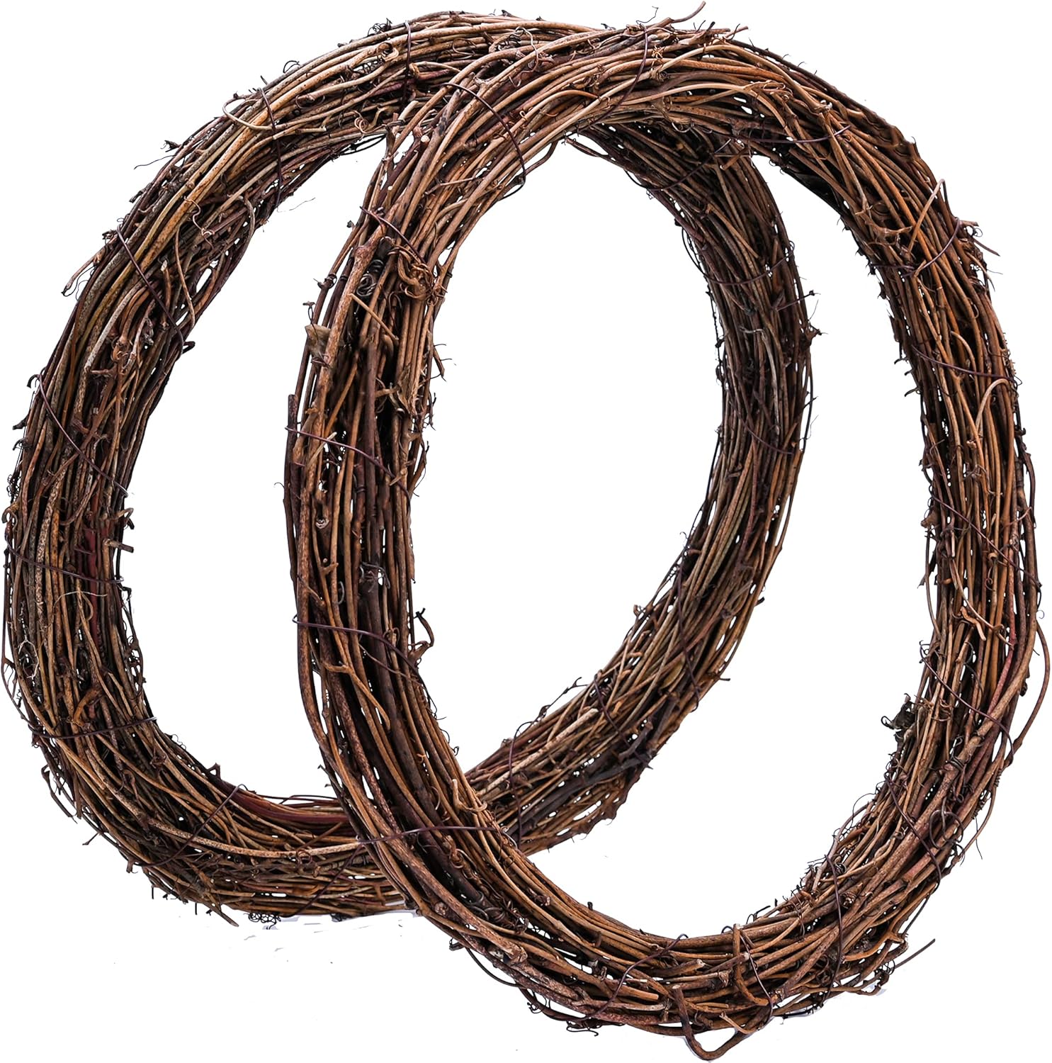 Byher Grapevine Wreath 2 Pack 12 Inch Natural Vine Decor