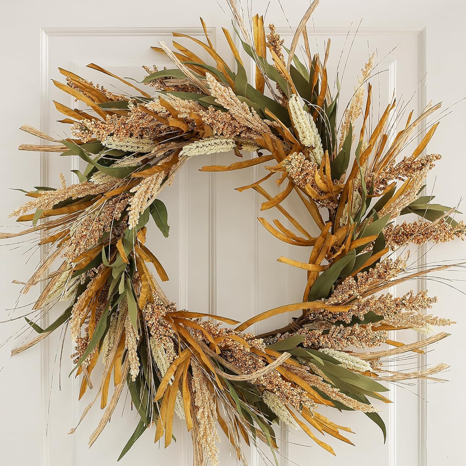 Hometrance Fall Harvest Wreath for Front Door