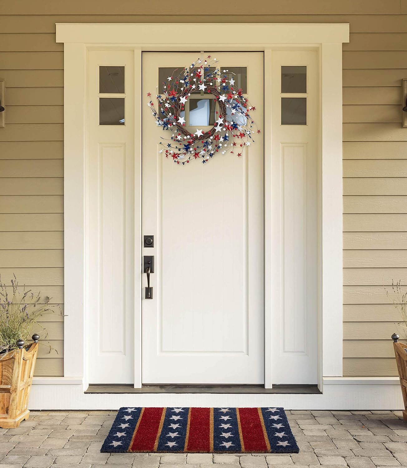 DII 4th of July Patriotic Wreath 20 Inches