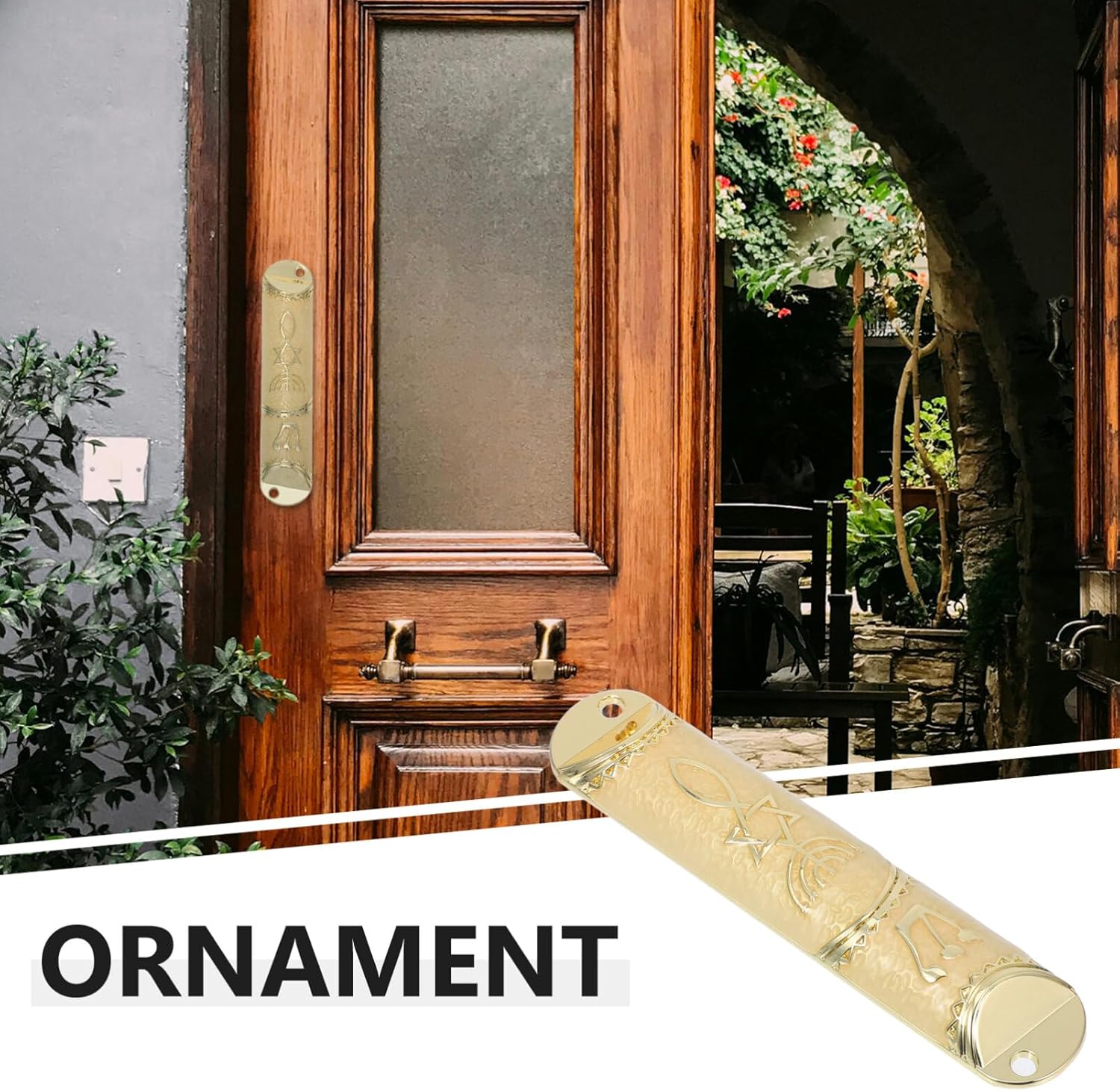 PRETYZOOM Mezuzah with Scroll for Door Religious Decor