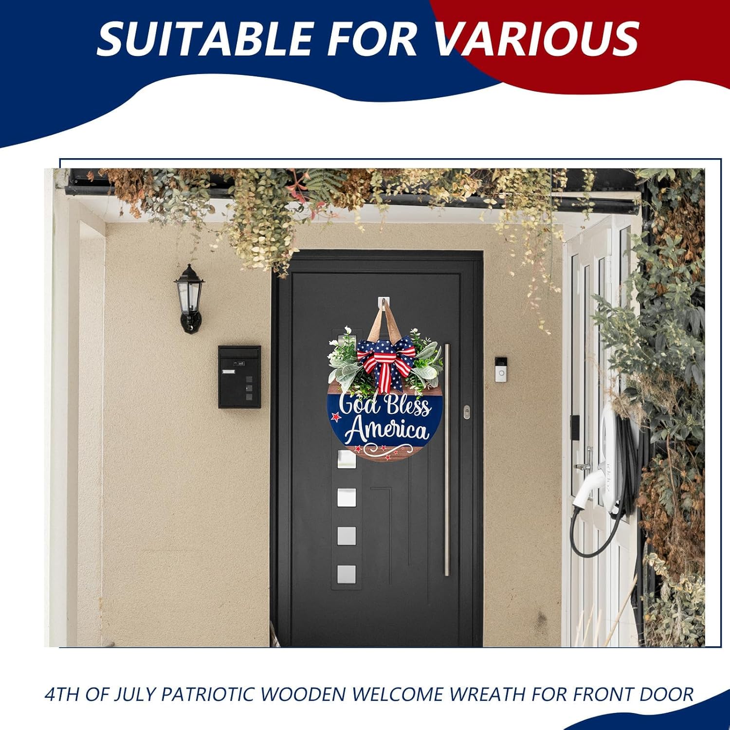 Patriotic Independence Day Welcome Wreath