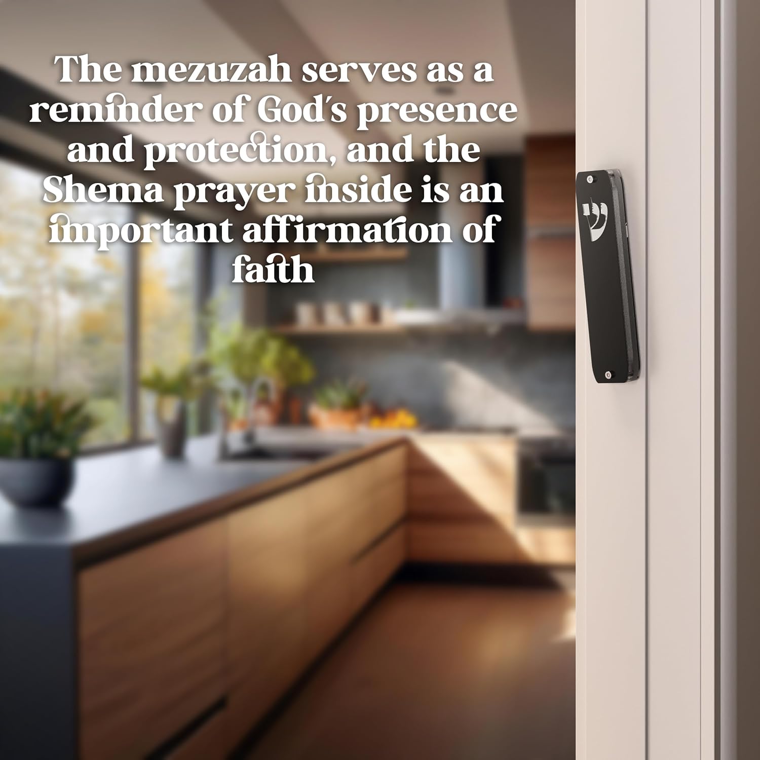 TYLDUM Mezuzah Case Clear Black with Silver