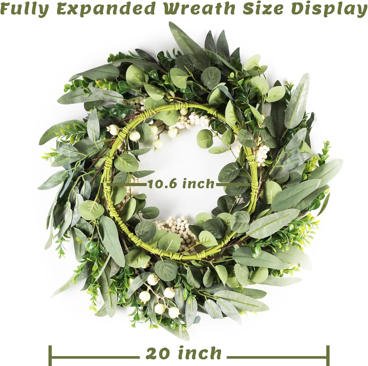 Eucalyptus Wreath for Front Door Spring Decor