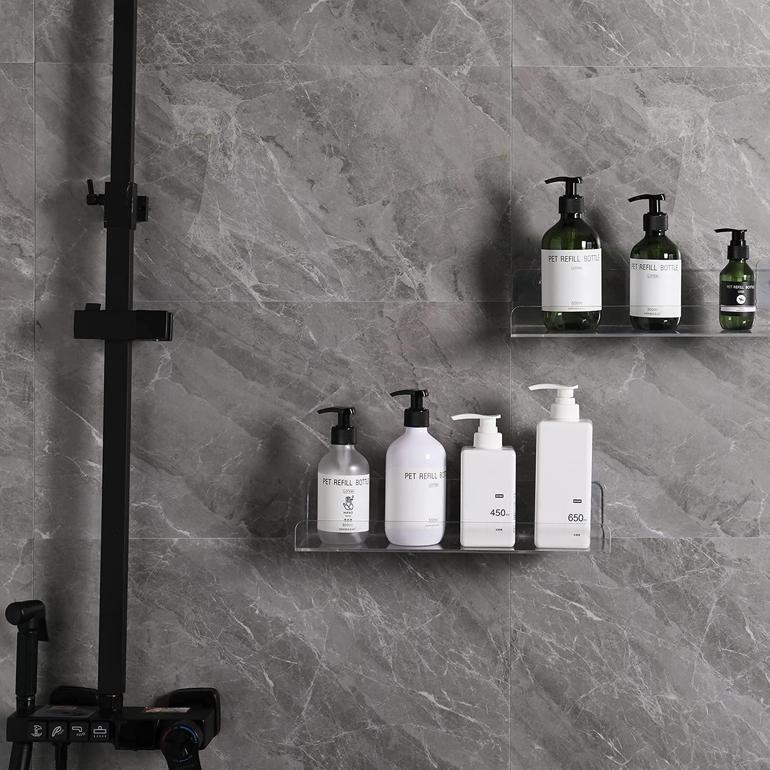 Sooyee Clear Acrylic Floating Shelves 6 Pack