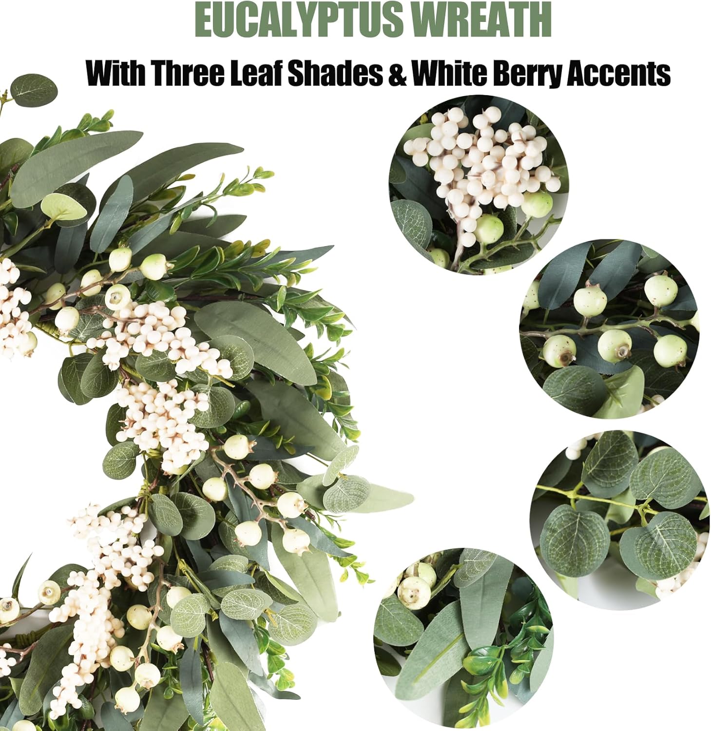 Eucalyptus Wreath for Front Door Spring Decor