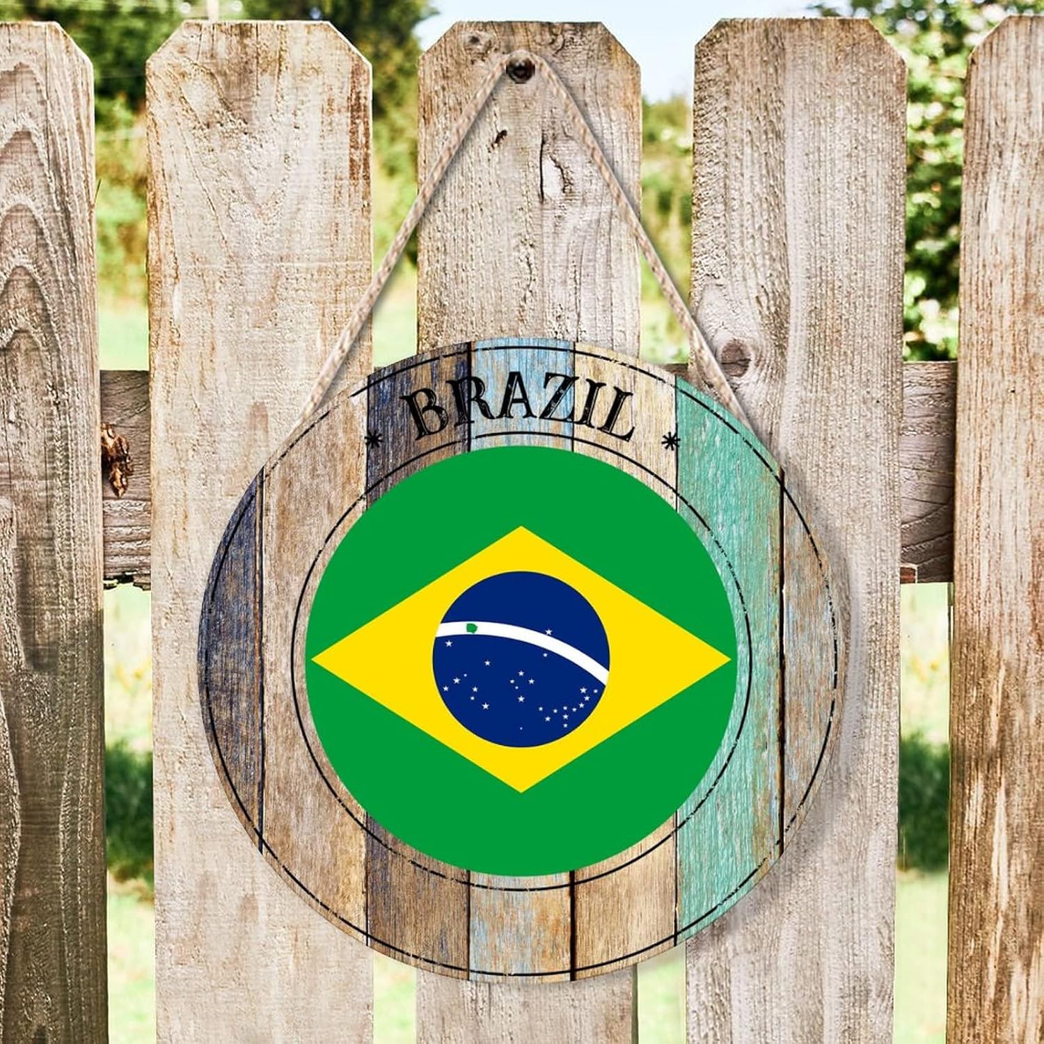 Farmhouse Front Door Hanger 12x12 Inch Wood Sign