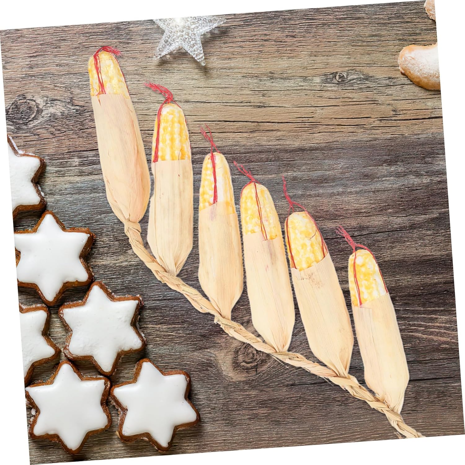 2Pcs Realistic Vegetable Corn Skewers Hanging Decor