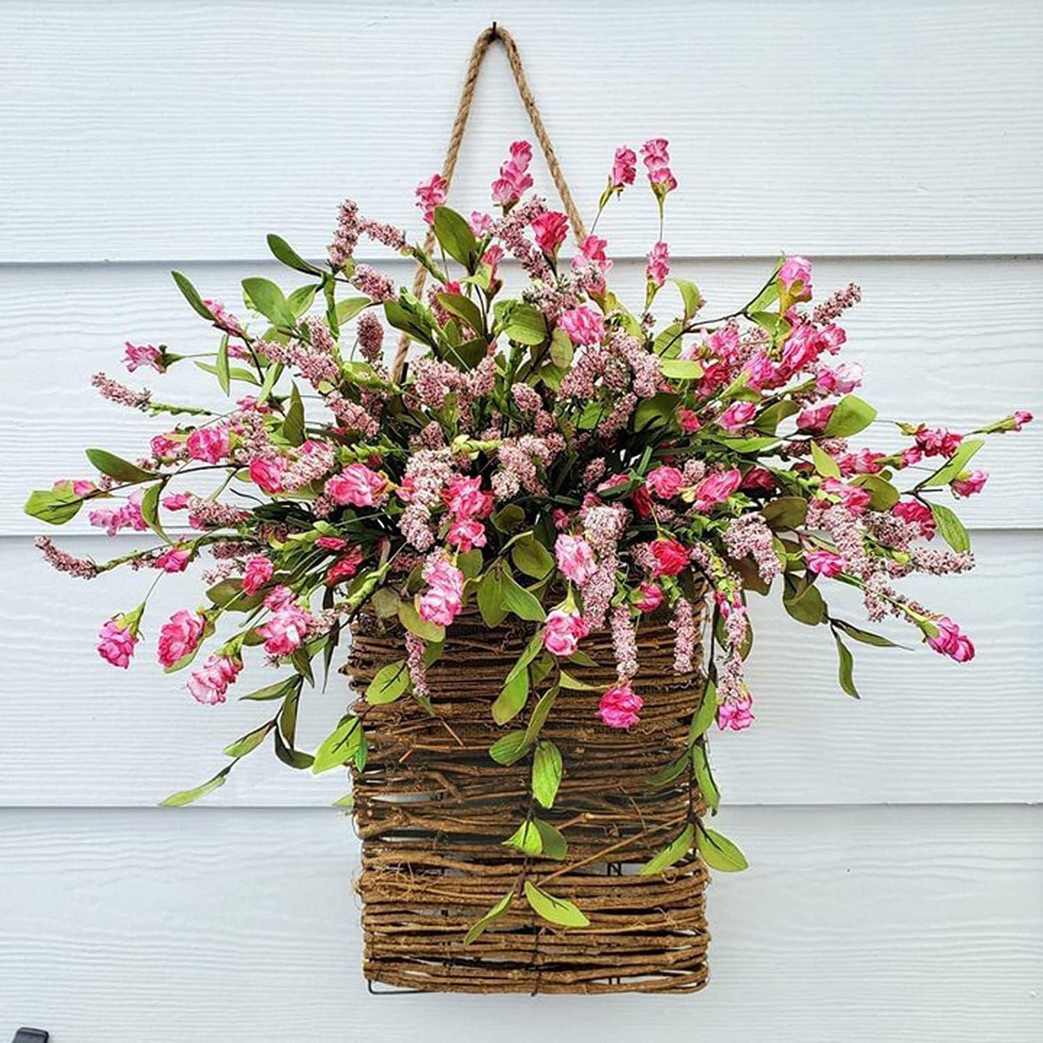 18 Inch Hydrangea Wreath Front Door Basket