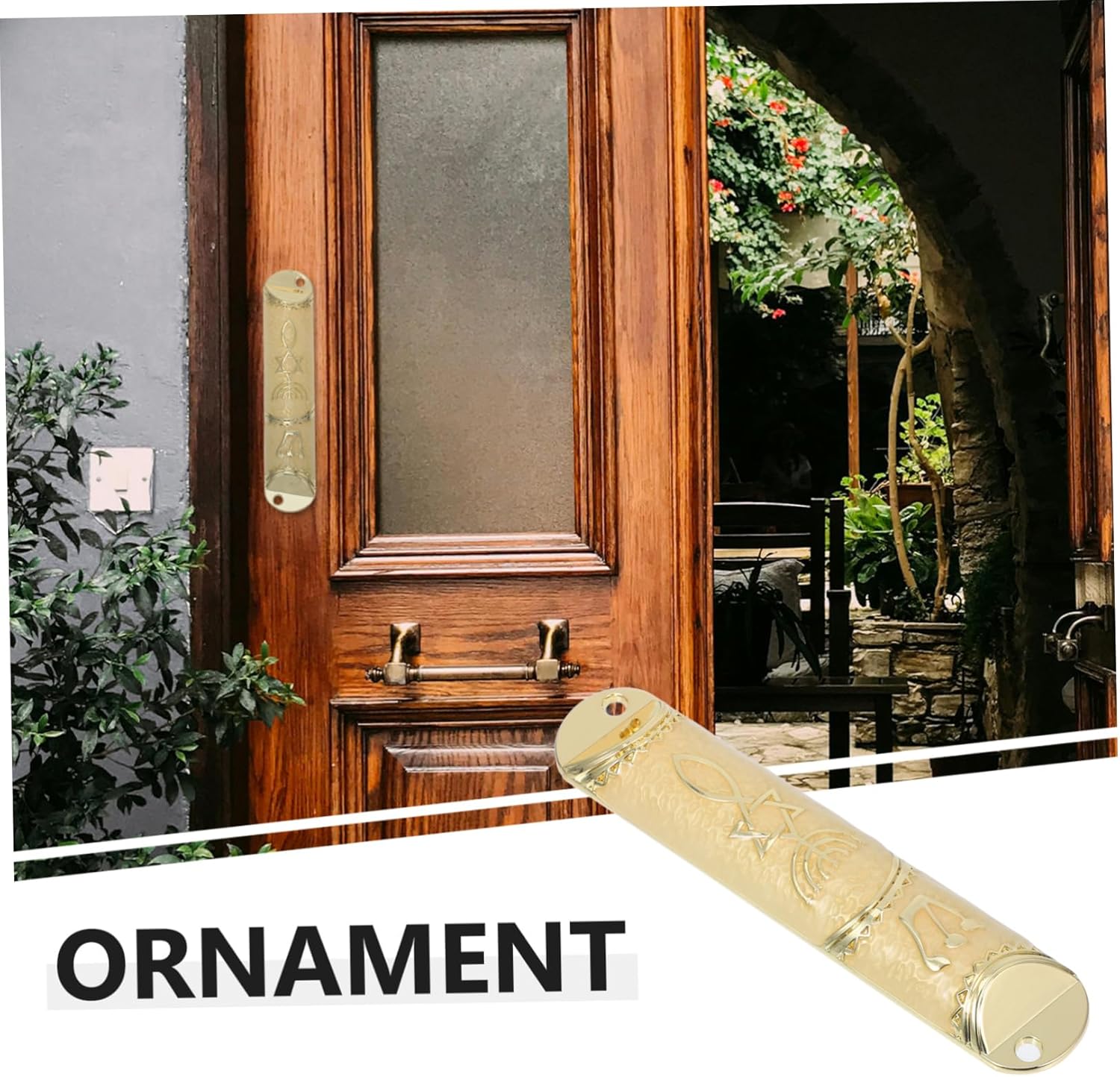Metal Mezuzah with Scroll Set Classic Judaica Door Decor